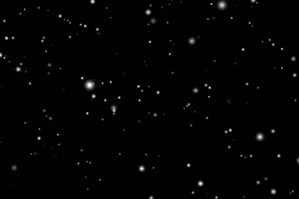 White Snow Overlay Layer Black Background Snowflakes Bokeh Snowfall Christmas — 스톡 사진