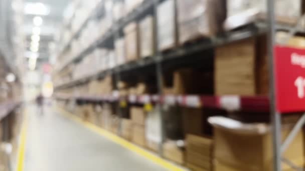 Wholesale Distribution Retail Storage Warehouse Space Homeware Goods Home Decor — Stock Video