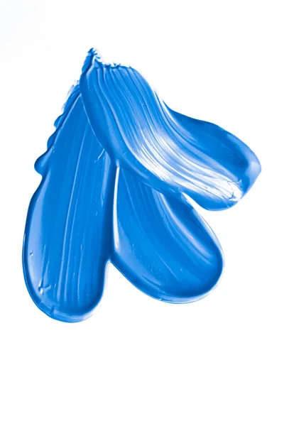 Kék Szépség Minta Bőrápolás Smink Kozmetikai Termék Minta Textúra Elszigetelt — Stock Fotó