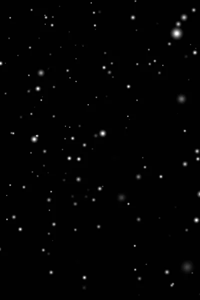 White Snow Overlay Layer Black Background Snowflakes Bokeh Snowfall Christmas — Zdjęcie stockowe