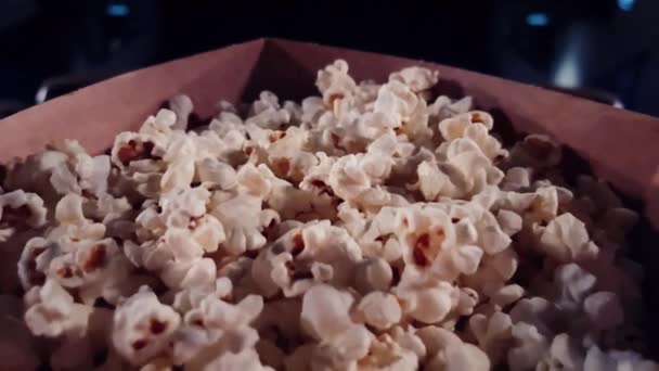 Kino Und Unterhaltung Popcorn Box Kino Für Show Streaming Service — Stockvideo