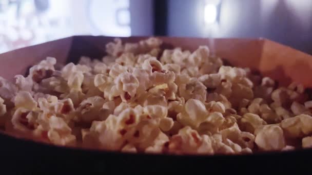 Cinéma Divertissement Boîte Pop Corn Dans Cinéma Pour Service Streaming — Video