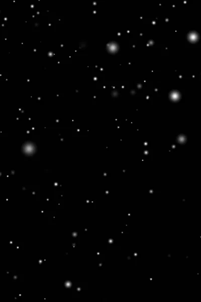 White Snow Overlay Layer Black Background Snowflakes Bokeh Snowfall Christmas — Stock Photo, Image