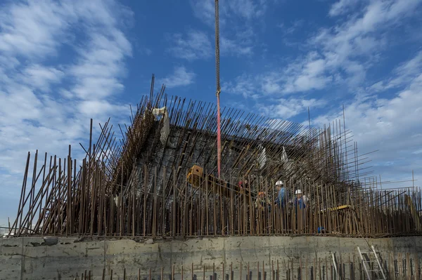 Construção de um espaço olímpico no Parque Olímpico de Sochi, Rússia — Fotografia de Stock