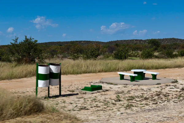 Místo pro odpočinek v parku, Namibie — Stock fotografie