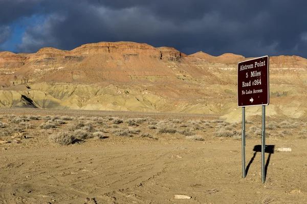 Znak drogowy o alstrom punkt w Arizonie, Stany Zjednoczone Ameryki — Zdjęcie stockowe