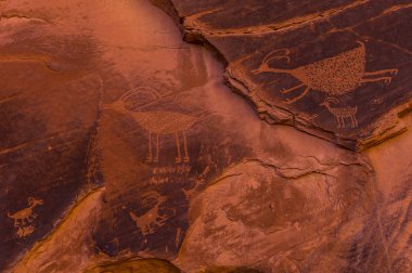 Petroglyph monument Valley, ABD