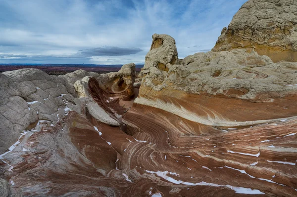 Paisaje ondulado en White Pocket Área, Estados Unidos —  Fotos de Stock