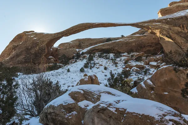 The Landscape Arch in Arches National Park, Utah. — Stock Photo, Image