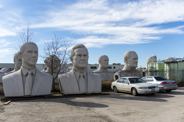 Statues of the USA presidents by sculptor David Adickes, Houston, USA — Stock Photo, Image