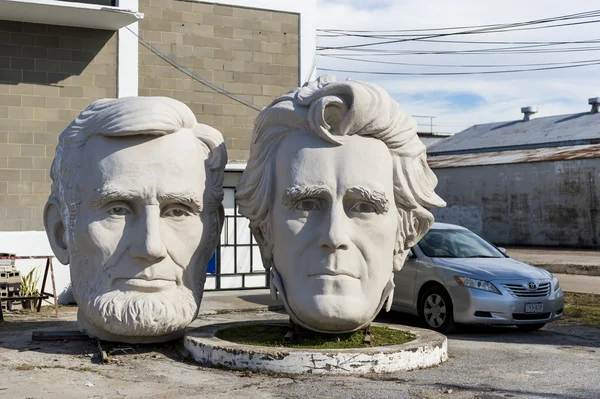 Statuen der US-Präsidenten von Bildhauer david adickes, houston, usa — Stockfoto
