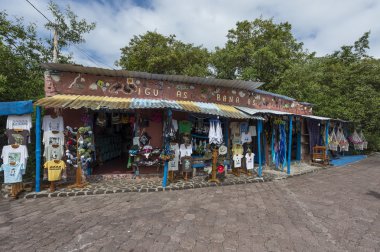 galapagos Adaları üzerinde giyim ve Hediyelik eşya dükkanı