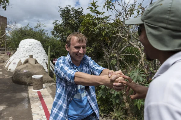 Equateur, expérience scientifique pour les visiteurs . — Photo