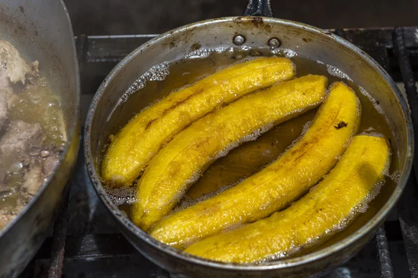 Banan gotowane. danie Ekwador Obrazy Stockowe bez tantiem