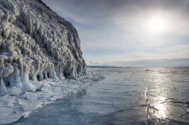 sonsuz Ice kış Baykal Gölü çokluk