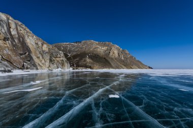 sonsuz Ice kış Baykal Gölü çokluk