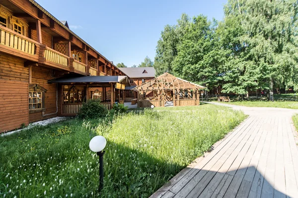 Old russian style hotel exterior — Stock Photo, Image