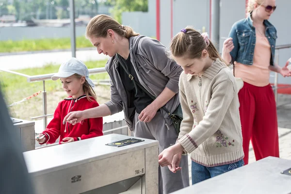 Wejście kolejki linowej nizhniy novgorod — Zdjęcie stockowe