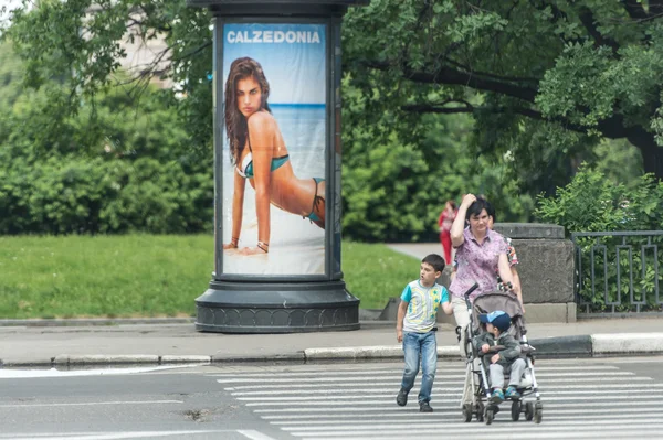 Olay yerinden kentsel yaşam nizhny novgorod City, Rusya Federasyonu — Stok fotoğraf