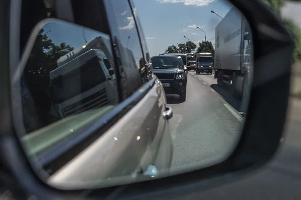 Heavy car traffic in Moscow — Stock Photo, Image