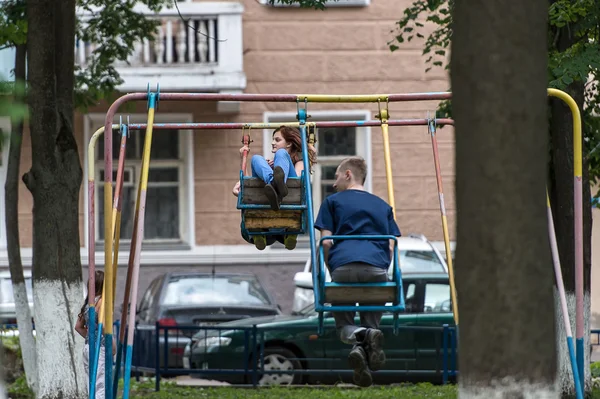 Szene aus dem städtischen Leben der Stadt Nischni Nowgorod, Russland — Stockfoto