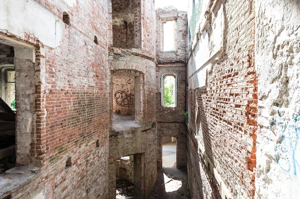 Inside the ruined Hrapovetskiy castle, Russia Royalty Free Stock Images