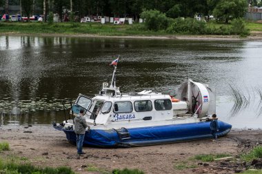 hovercraft shore, yaroslavl, Rusya