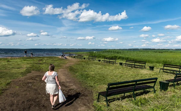 No lago Pleshcheevo, região de Yaroslav, Rússia — Fotografia de Stock