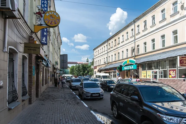 Straten van Sergiev posad stad in Rusland — Stockfoto