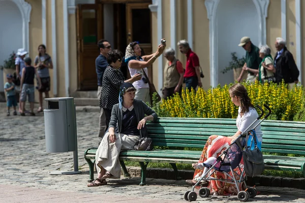 sergiev posad, trinity sergius lavra turist. Rusya Federasyonu