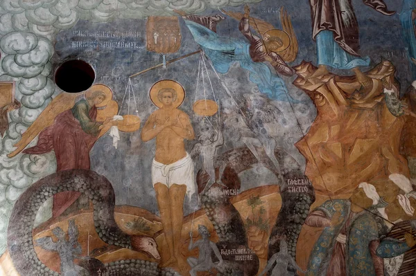 Wall painting in Rostov cathedral, Russia — Stock Photo, Image