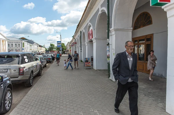 Straten van de oude Russische stad rostov Rechtenvrije Stockfoto's