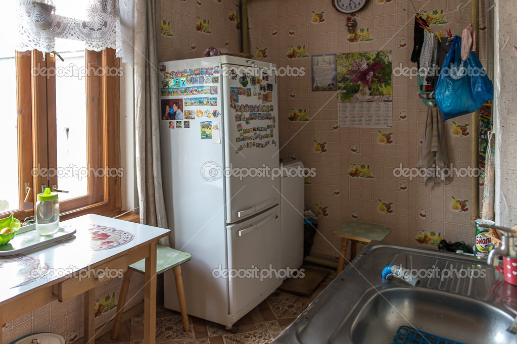 Traditional interior of typical soviet apartment — Stock Photo © sergeydolya 26951581