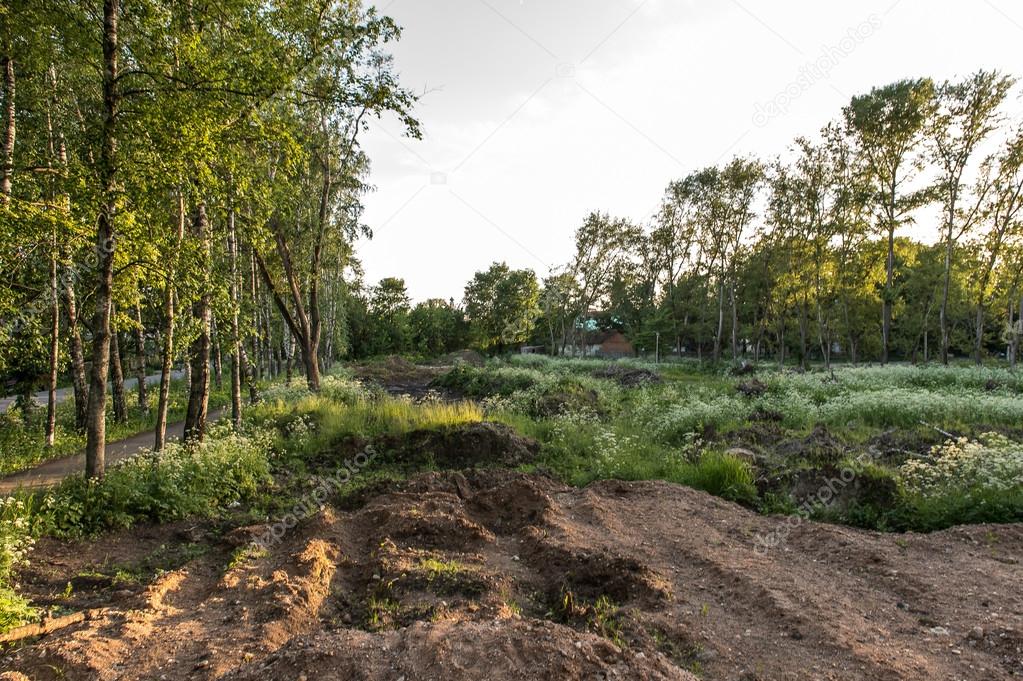 Destroyed park in Pereslavl, Russia