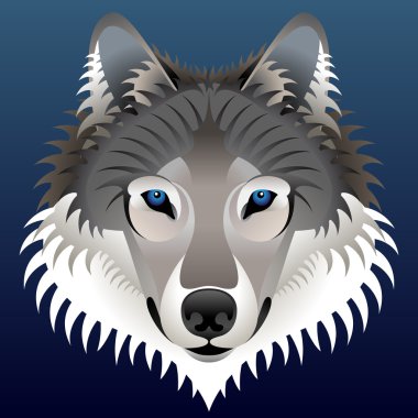 Gerçekçi kurt yüz