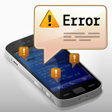 hata iletisi kabarcık ile Smartphone