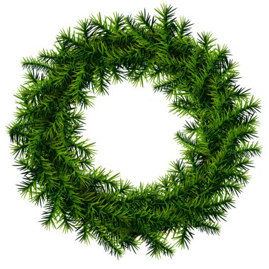Christmas wreath without decoration
