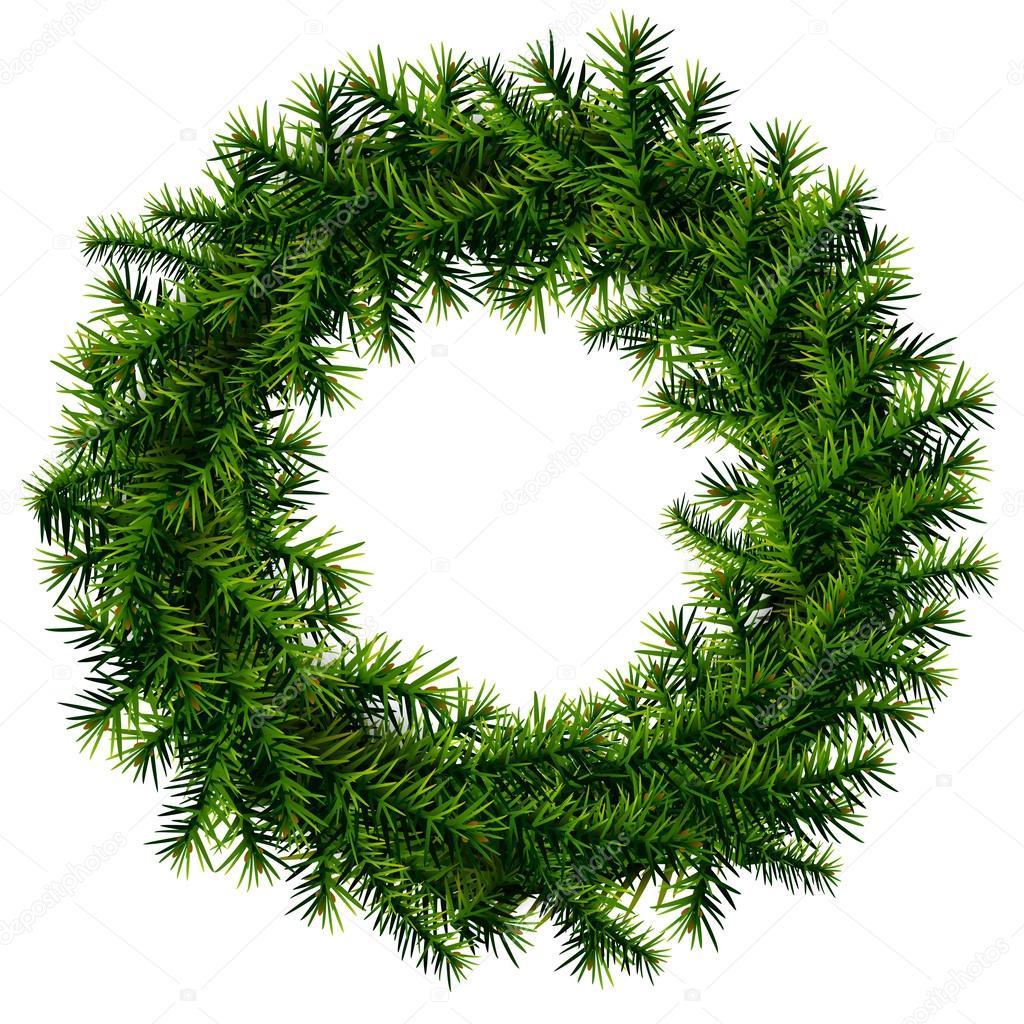 Christmas wreath without decoration