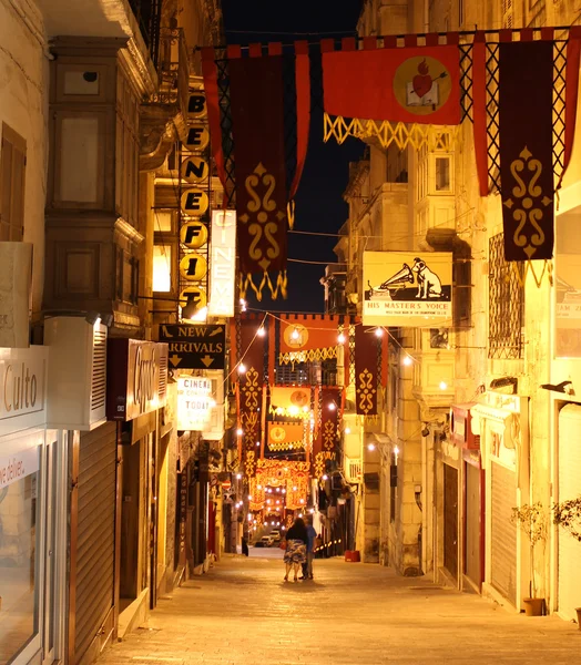 Valletta gece eski şehir