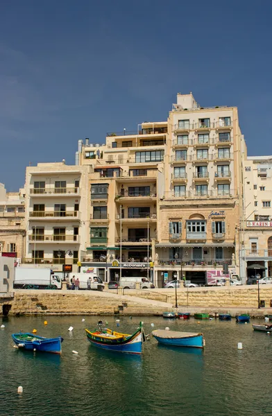 Sliema maltais baie de la vieille ville Images De Stock Libres De Droits