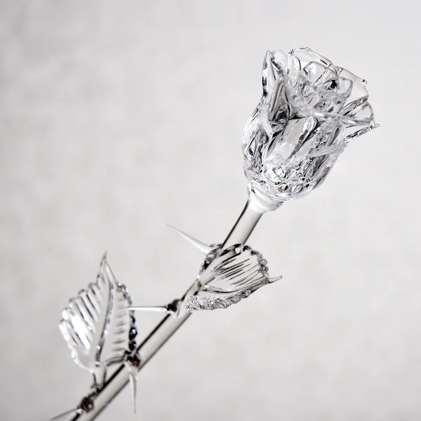 Kristallenglas roos — Stockfoto