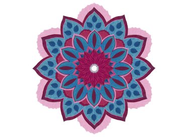 Renkli sonbahar yapraklarının dairesel süsü