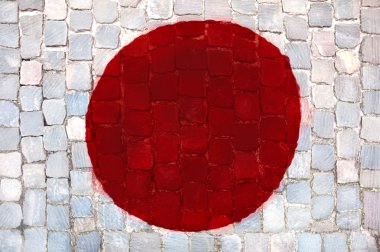 boyalı Japonya bayrağı