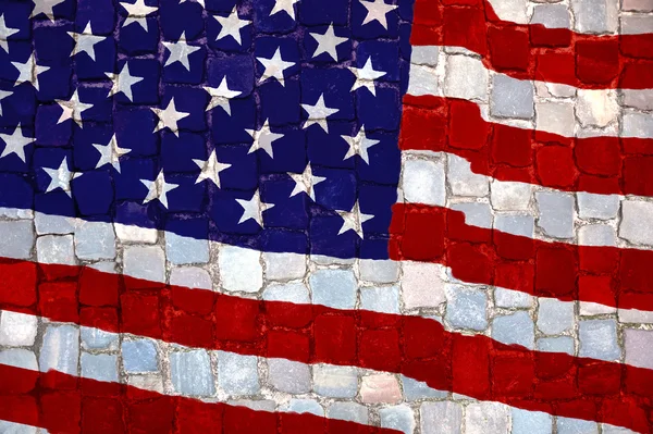 American flag painted — Stock Photo, Image