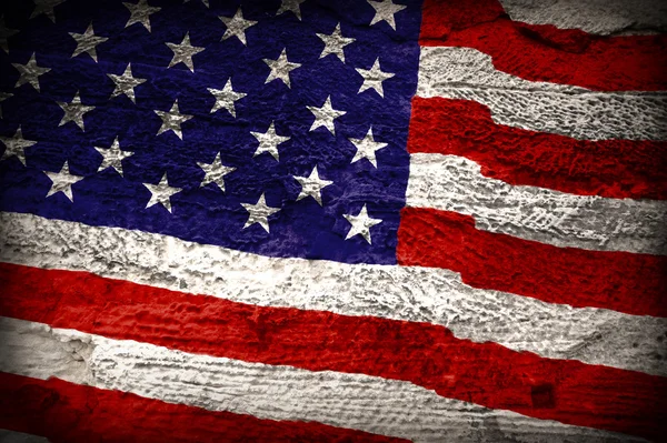 Amerikan bayrağı boyalı