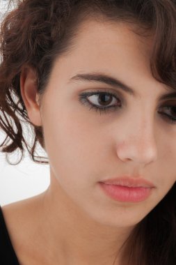 esmer beyaz izole Joung portresi