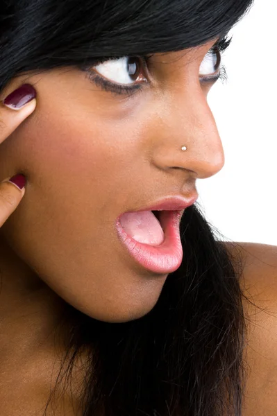 Beautiful Indian woman with long hair — Stock Photo, Image