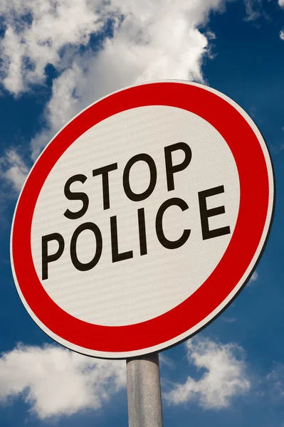 Stop Firma policial — Foto de Stock