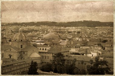 Roma manzaralı Vintage kartpostal
