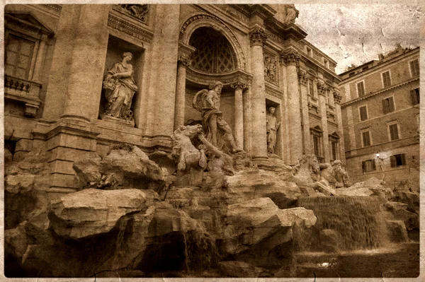 Vintage postcard with view to Rome — Stock Photo, Image